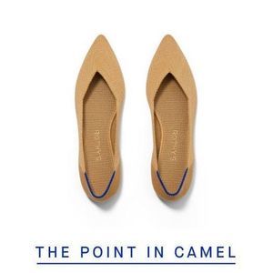 NEW Rothy’s The Point Camel 9 Pointed Toe Slip On Flats Tan Comfortable Flats